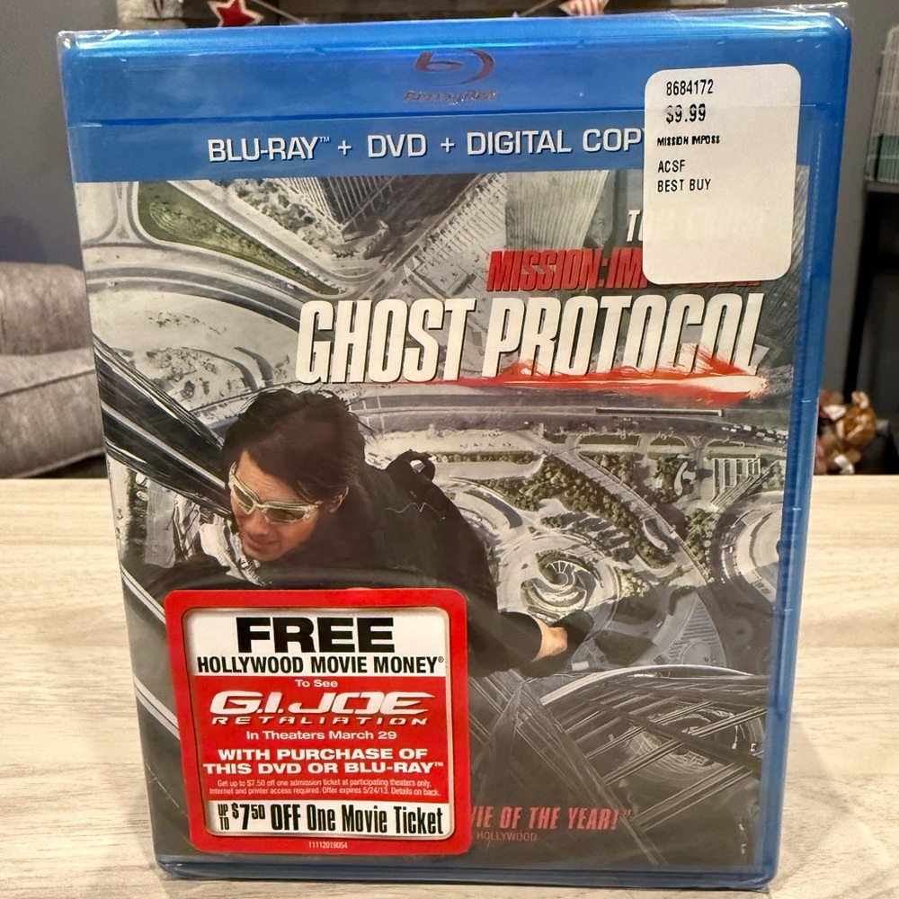 Mission Impossible Ghost Protocol Blu-ray and DVD